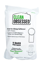 Clean Obsessed 6 Quart Back Pack HEPA Vacuum Bags CO06BG - £16.67 GBP