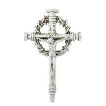 Crown of Thorns &amp; Nails Wall Crucifix Cross 7.5&quot; H Resin Catholic Home Lent - £19.70 GBP
