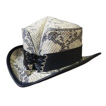 Corset Band Rambler Leather Top Hat - £259.79 GBP