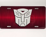 Autobot Inspired Art White Red FLAT Aluminum Auto License Tag Plate * BL... - $13.49