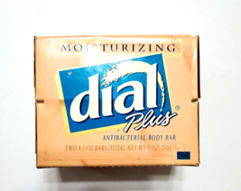 Dial Plus Moisturizing Antibacterial Body Soap 2 Bars Regular Size Discontinued - $16.46