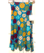 LULAROE XS Azure Teal Chocolate Chip Cookies Knee Length Skirt NEW - €12,79 EUR