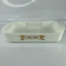 Fire King Golden Wheat #410 Anchor Hocking Milk Glass Casserole Dish 1 1... - $12.69