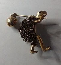 Vintage Jeanne Turtle Brooch Lapel Pin Hobo Figural Jewelry Gold Tone Pendant - £35.53 GBP