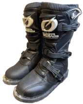 ONEAL Rider MX Motocross Boots Youth Boys Girls Kids Size 1 Black Dirt Bike - £70.81 GBP