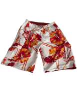 Exist Supreme Board Shorts Swim Trunks XL White Floral Mesh Lining Pocke... - $23.75
