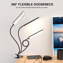 Clip on Light LED Desk Lamp with Eye Caring LED Light and Metal Clip 11 Level Br - £28.49 GBP