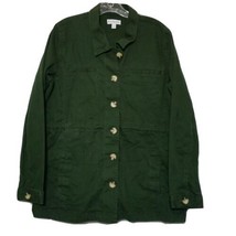 Kim Rogers Button Up Collared Jacket ~ Sz L ~ Green ~ Long Sleeves - £12.02 GBP