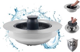 Hibbent Upgraded 3 In 1 Kitchen Sink Drain Strainer And Stopper, 1/2 Inc... - $31.95