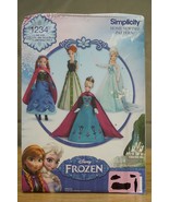 1234 Simplicity Disney Frozen Doll Costume Sewing Pattern 11.5&quot; Fashion ... - £11.72 GBP