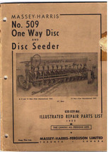 Massey Harris No 509 One Way Disc &amp; Disc Seeder Illustrated Repair Parts List 55 - $19.79