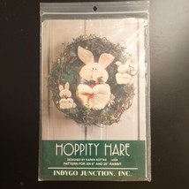 Hoppity Hare Quilt Plush Pattern Indygo Junction 8" and 20" Rabbit Easter VTG - $9.77
