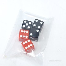 Risk 2010 Replacement Dice Parts 5 Red &amp; Black Die Set Hasbro Board Game - $3.95