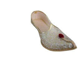 Men Shoes Indian Handmade Jutti Wedding Designer Khussa Loafers Mojaries US 6-12 - £43.24 GBP