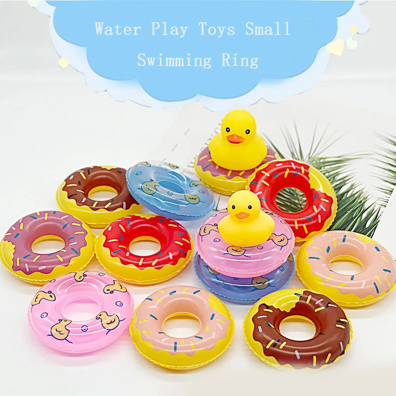 Mini Swim Ring Inflatable Child Toys Baby Accessories Water Amusemen Infant Bath - £11.37 GBP