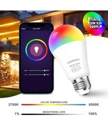 A19 Wifi Smart Led Light Bulb 12W (Eq. 80W) E26 Rgb Color Lamp For Alexa... - £15.68 GBP