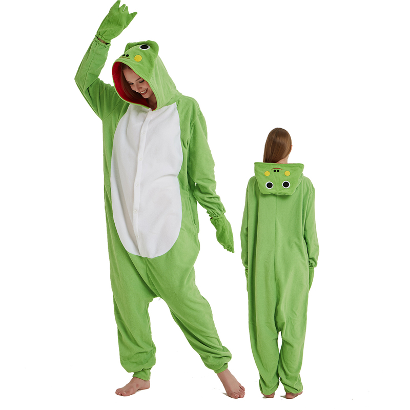 Frog Adult Onesies Animal Cartoon Kigurumi Pajamas Halloween Cosplay