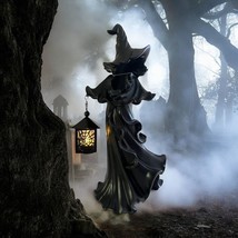 2024 Cracker Barrel Exclusive Black Resin Witch Figurine w Lantern 18” Tall - $84.15
