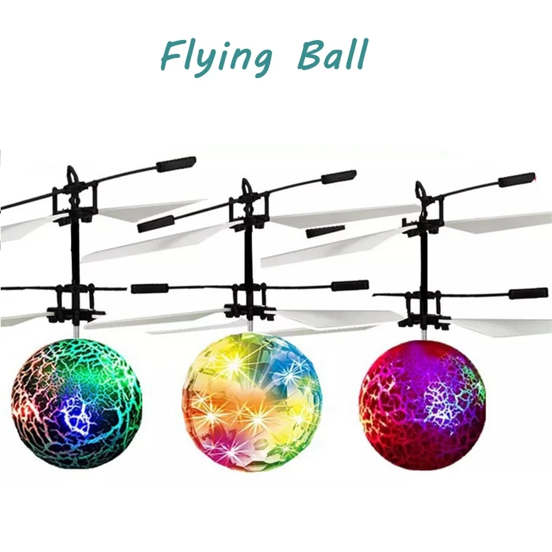Arrival Crackle Crystal RC Flying Ball Infrared Sense Mini Aircraft LED Flashing - £14.58 GBP