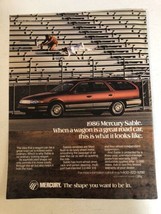 1986 Mercury Sable Car Vintage Print Ad pa9 - £6.87 GBP