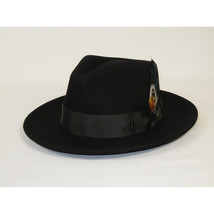 Bruno Capelo Hat Australian Wool Fedora Teardrop Crushable Bel Air BL590 Black image 3