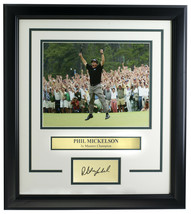 Phil Mickelson Framed 8x10 Golf Photo w/Laser Engraved Signature - £68.49 GBP