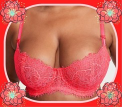 38DD NEON Coral WICKED Dream Angels UPLIFT PushUp wo pad Victorias Secre... - $39.99