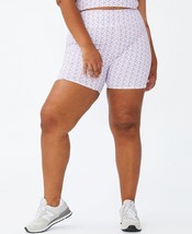 MSRP $30 Trendy Plus Size Active Printed Summer Bike Shorts Purple Size - $10.19