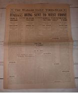 Wabash, IN Daily Times-Star, April 19, 1918 - Italians Sent to Western F... - £15.53 GBP