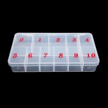 Empty Storage Case for 500 Acrylic Nail Tips - 10 Grids - Nail Art - Numbered - $4.00