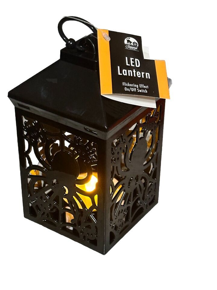 Seasonal Collection LED Spiders LANTERN Flickering Effect On/Off Switch ... - $16.71