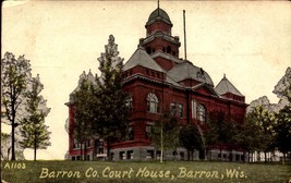 Vintage POSTCARD- Barron County Court House, Barron, Wisconsin BK62 - £4.45 GBP