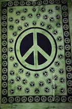Traditional Jaipur Tie Dye Peace Symbol Wall Art Poster, Cotton Wall Decor, Bohe - £7.85 GBP