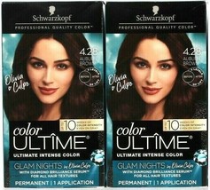 (2 Ct) Schwarzkopf Permanent Glam Nights 4.28 Auburn Brown Hair Color - £22.15 GBP