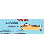 Boat Registration Number Decals Vinyl - Custom Made - many colors to cho... - £7.94 GBP