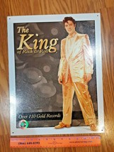 Elvis Presley The King Of Rock &amp; Roll Classic Tin Sign Made in USA EPE 12.5 x 16 - £18.26 GBP