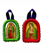 Peruvian Detente Señor de los Milagros &amp; Virgen de Guadalupe 2&quot; x1.5&quot; - $92.03 MXN