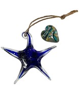Vintage Glass Paperweight Star &amp; Heart Multi-Color Blue Clear Ornaments ... - $180.87 MXN