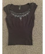 The Limited Beaded Sleeveless Shirt, Size L - £4.48 GBP