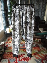 LuLaRoe NWOT Jax SMALL Black Gray White Floral Joggers Sweatpants - $33.68