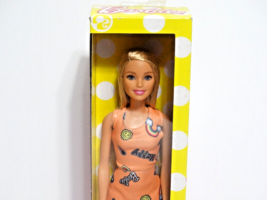 2017 Mattel Barbie Wearing Orange Emoji Graphics Dress #FJF14 New NRFB - £6.72 GBP