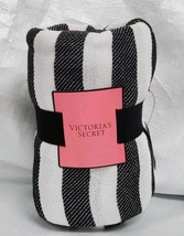 VICTORIA'S SECRET Beach Blanket Black Stripe/ Pink 50" X 60" image 2
