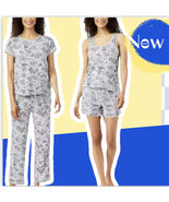 Lucky Brand Ladies' 4 piece Pajama Set, GREY, MEDIUM or SMALL pick one - $27.89