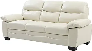 Glory Furniture Upholstered Sofa, Pearl Faux Leather - $1,125.99