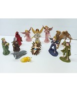 Vintage Nativity FIGURINES Set ITALY Lot 12 FIGURES Baby Jesus Plastic - £18.98 GBP