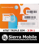 2x AT&amp;T Triple SIM MINI 2FF+ MICRO 3FF+ NANO 4FF • GSM 4G LTE • WITH TRA... - £6.65 GBP