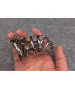 83mm/3.26inch Length Stainless Steel Male Chastity with Hinged Base Ring - $50.00+