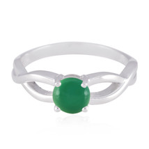 Joyas hechas a mano Anillos de piedras preciosas de ónix verde para rega... - $21.78