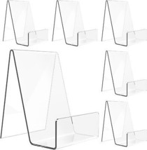 6 Pack Acrylic Book Stand Clear Easel Stand for Display Book Display Holder Disp - £12.99 GBP