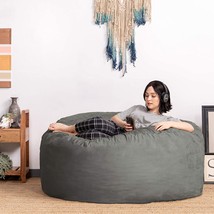 Jaxx 5 Foot Saxx - Big Bean Bag Chair for Adults, Charcoal - £186.84 GBP